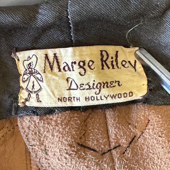 RARE Vintage 1940s Marge Riley Child Fringe Western Set Suede Vest & Culottes - Picture 2 of 16